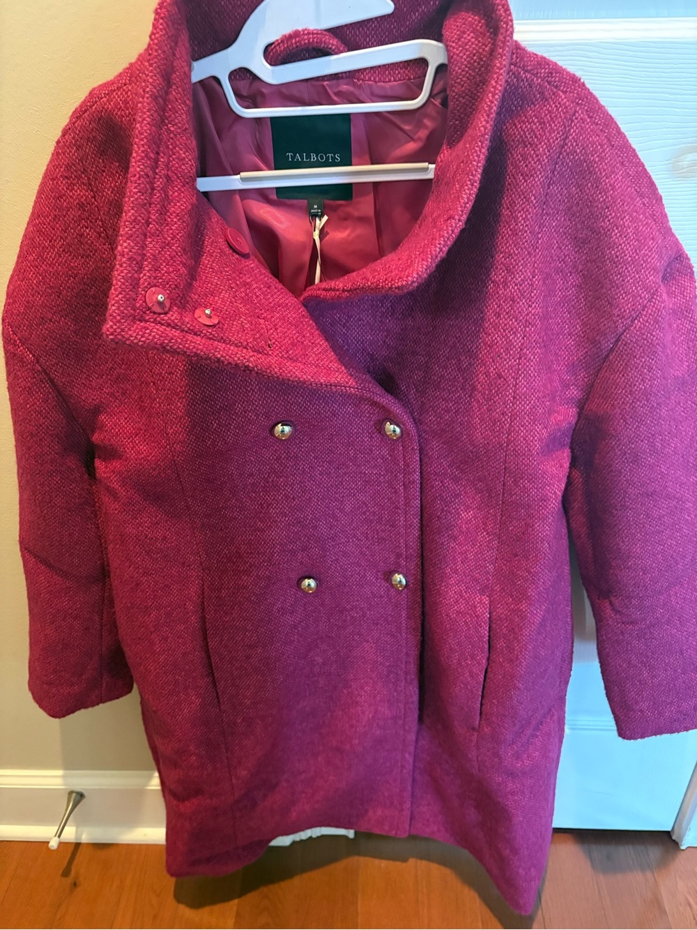 Talbots Textured Double-Breasted Coat - Picture 5 of 5